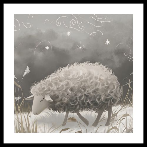 Plakat 50x50cm Bujna Owca na Arena.pl