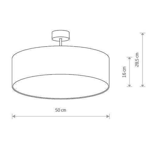 Przysufitowa lampa okrągła Violet 7958 materiałowy plafon biały na Arena.pl