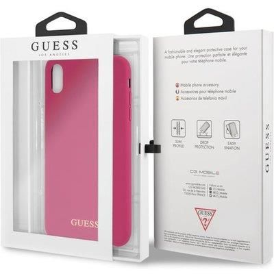 Etui Guess Silicone do iPhone Xs Max (różowe) na Arena.pl