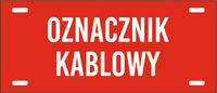 Tabliczka na kabel OZNACZNIKI KABLOWE grawerowane energetyczne 3x7 czerwona