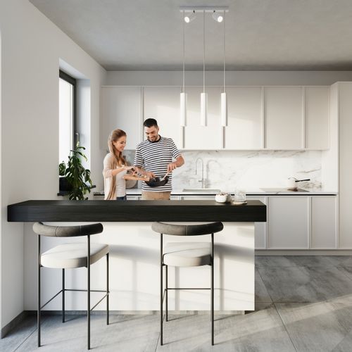 Wisząca lampa nad stół Ring SL.1098 Sollux z reflektorkami biała na Arena.pl