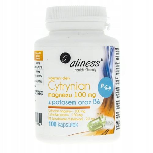 Aliness Cytrynian magnezu MAGNEZ POTAS B6 P-5-P ZMĘCZENIE VEGE 100k na Arena.pl