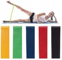 Gumy Do Ćwiczeń Oporowe Zestaw 4 Gum Fitness Taśmy Treningowe Power Band