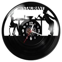 Zegar ścienny z płyty winylowej Restauracja 524.14
