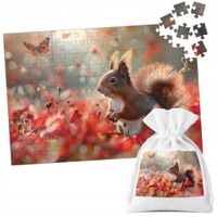 PUZZLE TRADYCYJNE - ZWIERZĘTA DZIKIE LEŚNE WIEWIÓRKA - 70 el