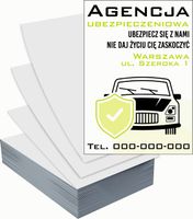Ulotki A5 reklamowe firmowe 1000szt projekt w cenie AGENCJA UBEZPIECZENIOWA