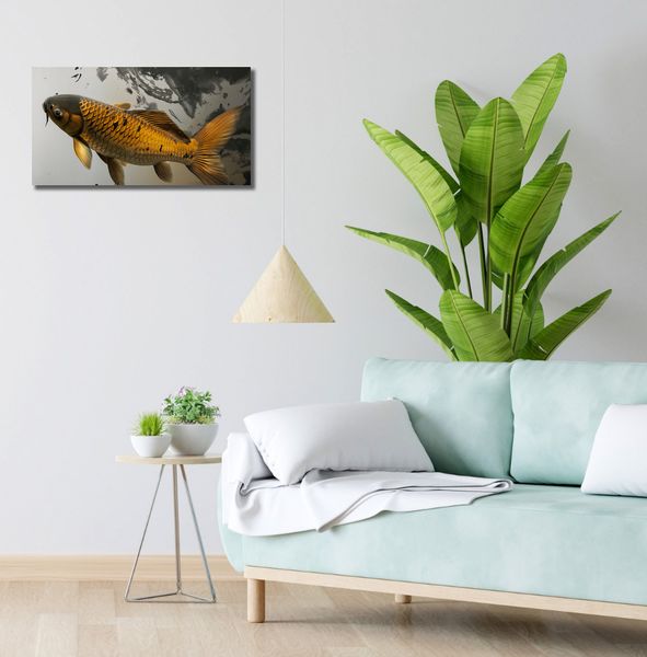 Obraz 60x30cm Spokojna Ryba Koi zdjęcie 2