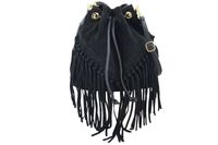 Torebka skórzana boho style - Czarna