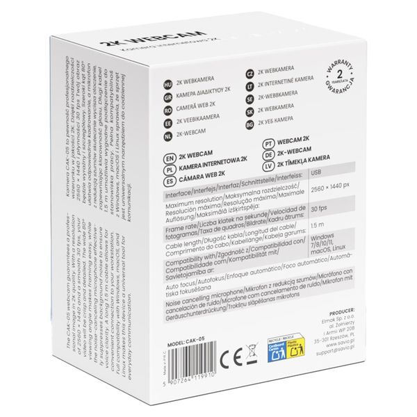 Kamera Internetowa SAVIO CAK-05 zdjęcie 7