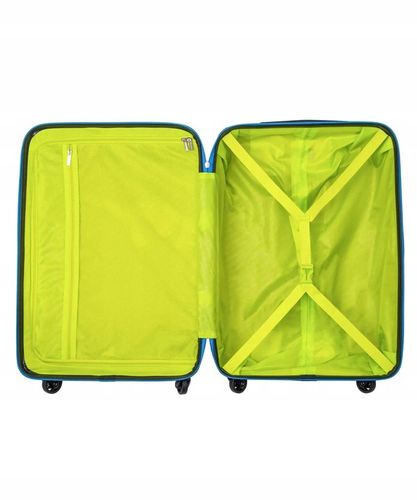 Walizka Średnia Podróżna Na Kółkach Twarda ABS PUCCINI Niebieska ABS018B 7 na Arena.pl