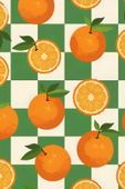Plakat 20x30cm  Nowoczesny Owoce I Pomarańcze 3 I Pop Art Vintage do Salonu