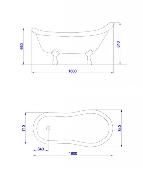 WANNA WOLNOSTOJĄCA RETRO  MIRIAM 160 CM zdjęcie 2