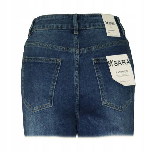 M.Sara SPODNIE DAMSKIE JEANSY SZEROKIE NOGAWKI WYSOKI STAN M 38 na Arena.pl