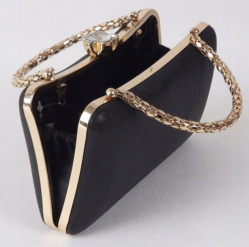 Torebka kopertówka puzderko wieczorowa elegancka wizytowa czarna na Arena.pl