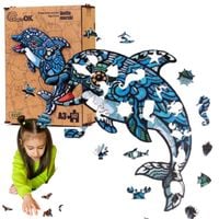 puzzle drewniane eko 147 el. delfin a3 puza3-00716