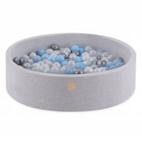 Suchy Basen z Kulkami 90x30 dla Dzieci Szary Smart 200 piłek MISIOO