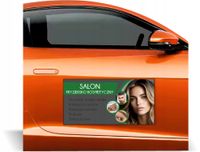 Magnes na samochód reklama magnetyczna 60x30 cm KOSMETYCZKA FRYZJER