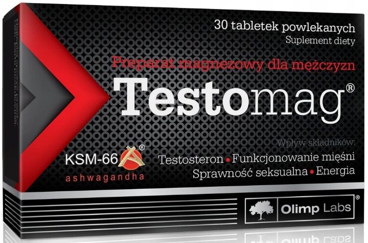 OLIMP Testomag magnez testosteron 30 tabletek zdjęcie 1