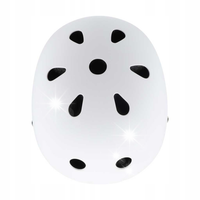 Kask Dziecięcy Rowerowy dla Dziewczynki Regulowany Rozmiar S 48-54 cm Biały