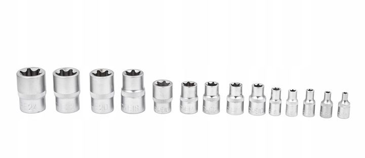 KLUCZE NASADOWE TORX E4-E24 NASADKI TORKS wew 14el zdjęcie 4