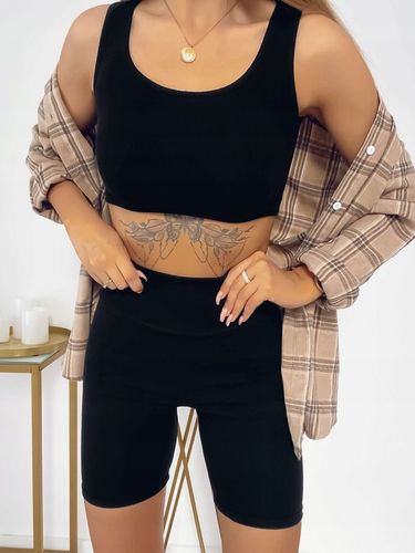 Komplet damski DOPASOWANY bluzka TOP na ramiączkach KOLARKI prążkowany L/XL na Arena.pl