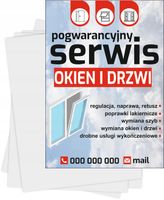 ulotki A6 reklamowe firmowe 5000 szt różne wzory SERWIS OKIEN DRZWI