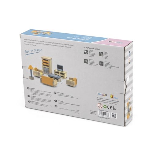 VIGA PolarB Zestaw Mebelków do Domku dla Lalek Salon na Arena.pl