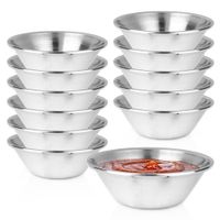 12x Miseczka Stalowa na Sos Dip Sosjerka Miska Dipówka Pojemnik 6 cm 45 ml