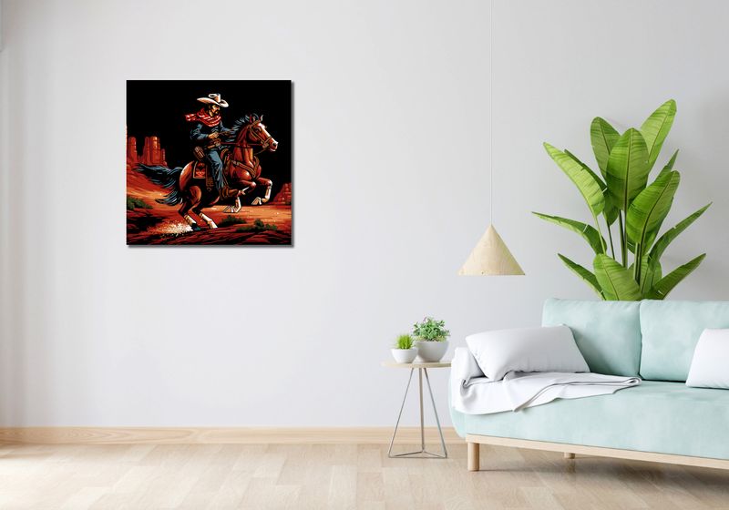 Obraz 70x70cm Galop przez Prerię zdjęcie 2