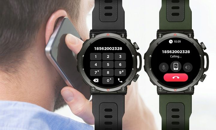 SMARTWATCH ZEGAREK MĘSKI POLSKIE MENU ROZMOWY SPORT PULS 2 PASKI AMOLED zdjęcie 2