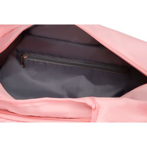 weekendowa torba podróżna z poliestru w różowym kolorze zamykana na suwak na Arena.pl