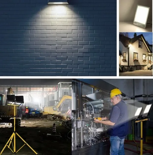 Halogen LED 2x 50W + Statyw Budowlany + Pokrowiec zdjęcie 5