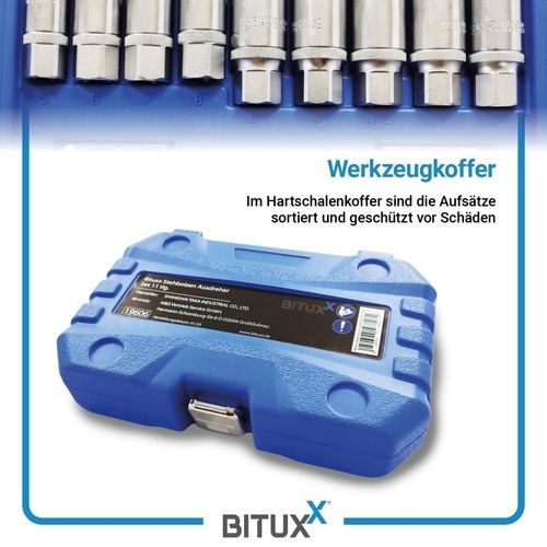 19606 Zestaw wykrętaków do szpilek 11 elementów w walizce (napę 1/2") na Arena.pl