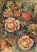 Plakat 13x18cm Bouquet of Roses, Pierre-Auguste Renoir