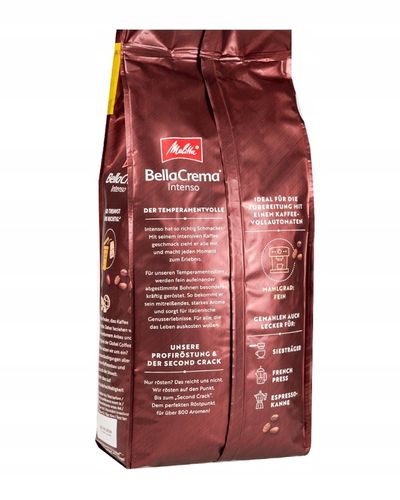 Kawa ziarnista MELITTA BELLACREMA INTENSO 1,1 kg | intensywna Arabica 80% na Arena.pl