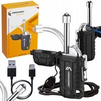 Wodoodporna zapalniczka plazmowa USB z przedłużką survival elektryczna