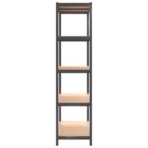 Regał z 5 półkami, antracytowy, stal i materiał drewnopochodny na Arena.pl