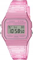 RÓŻOWY KLASYK CASIO F-91WS-4EF MAŁY VINTAGE CYFROWY TRANSPARENTNY 35mm