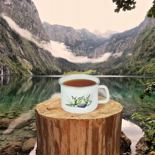 KUBEK DO MLEKA 10CM EMALIOWANY Z POKRYWKĄ INDUKCJA na Arena.pl