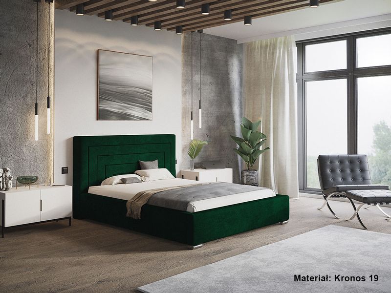 Łóżko tapicerowane 180x200 Royal 3 pojemnik stelaż zdjęcie 5