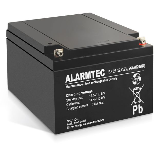 Akumulator 12V 26Ah AGM Alarmtec BP26-12 zdjęcie 1