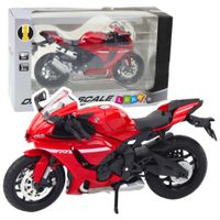 CZERWONY MOTOCYKL SPORTOWY ŚWIATŁA DŹWIĘKI DLA DZIECI
