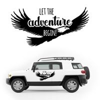 NAKLEJKA NA BOK AUTA dekoracyjna wodoodporna KAMPER auto samochód 100cm