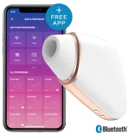satisfyer love triangle white - urządzenie z technologią air pulse, biel