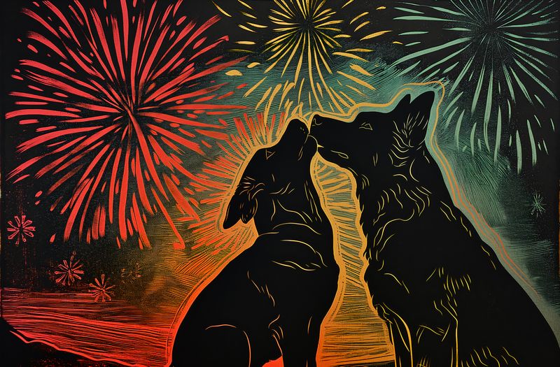 Plakat 91,5x60cm Psi Uścisk zdjęcie 1