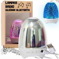 Głośnik lampka nocna dla dziecka prezent radio bezprzewodowa usb radio bass