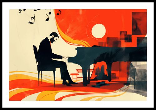 Plakat 60x40cm Pianista na Arena.pl