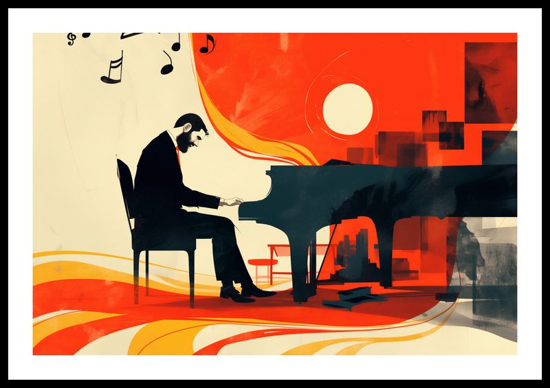 Plakat 60x40cm Pianista zdjęcie 3