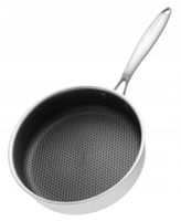 PATELNIA Stalowa GŁĘBOKA Z Powłoką Nieprzywierającą PLASTER MIODU 24cm 2337