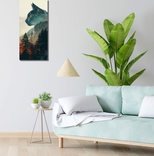 Obraz 30x70cm Koci Duch Lasu zdjęcie 2